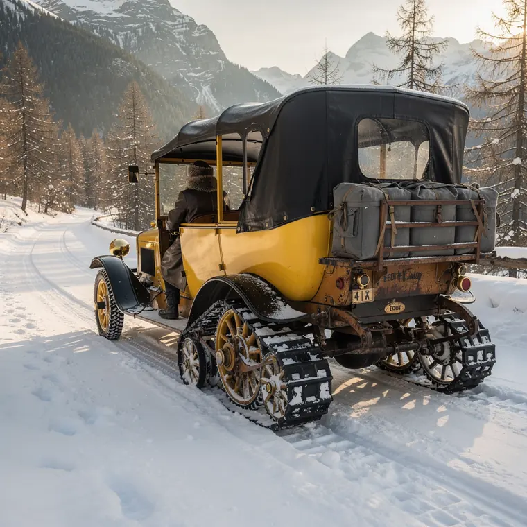 The Tracked Post Bus, 1927, Half-Track Alpine Coach
