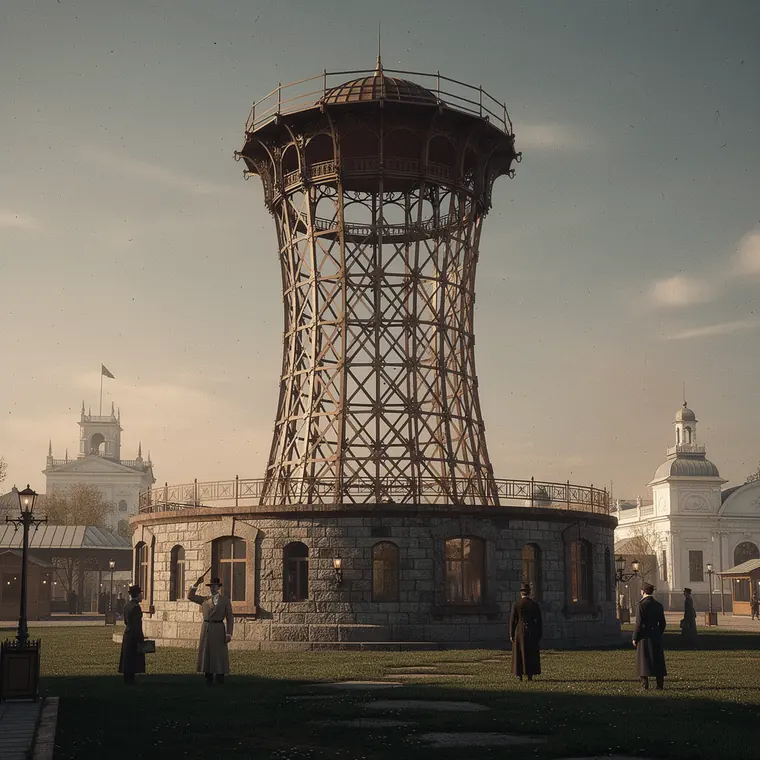 Schuchow-Turm Nischni Nowgorod, 1896, Hyperboloid Lattice Shell