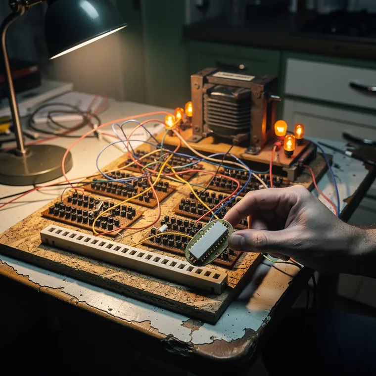 The Chip Ring, 1974, Microcircuit Ring and Hand-Wired Terminal