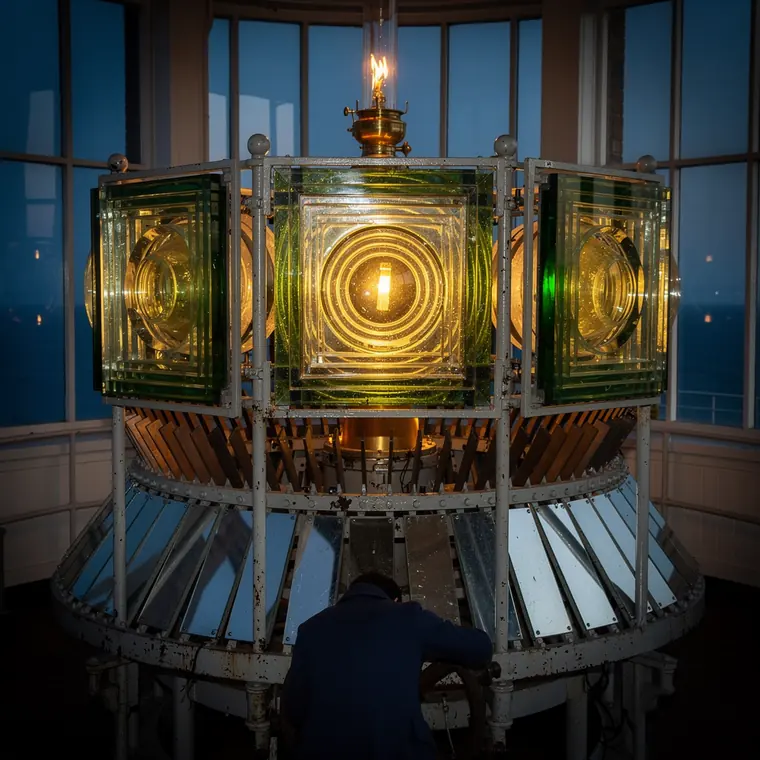 The Stepped Lens, 1823, Stepped Ring Lens Optic