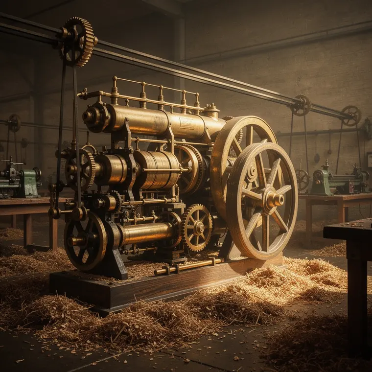 Bobbin Mill Engine, 1835, Textile Industry