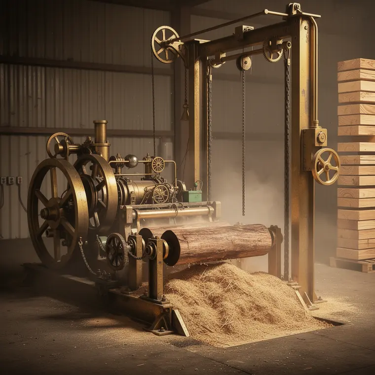 Sawmill Steam Engine, 1840, Timber Industry